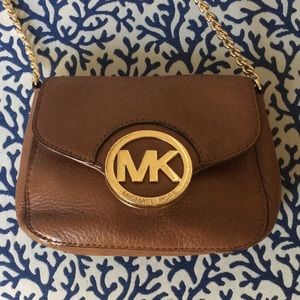 Michael Kors Brown Leather Crossbody